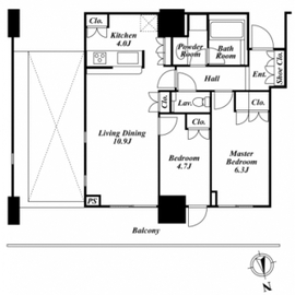 リエトコートアルクスタワー 412 間取り図