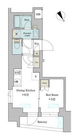 ブリリアイスト門前仲町 208 間取り図