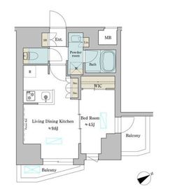 ブリリアイスト門前仲町 803 間取り図