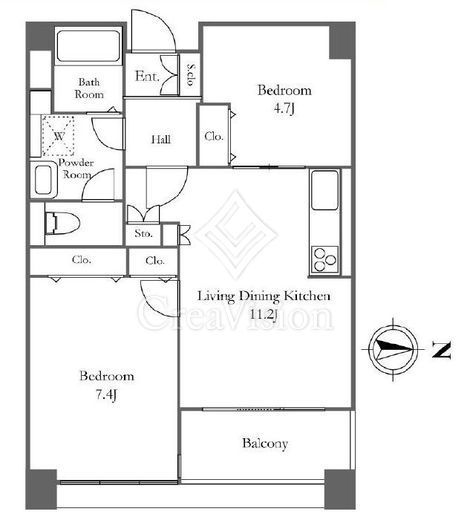リバーシティ21イーストタワーズ2 704 間取り図