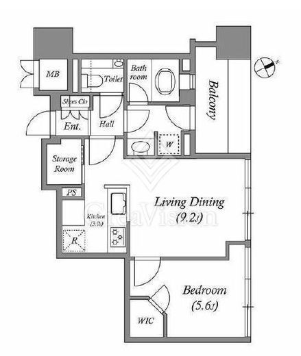 グランスイート麻布台ヒルトップタワー 6階 間取り図