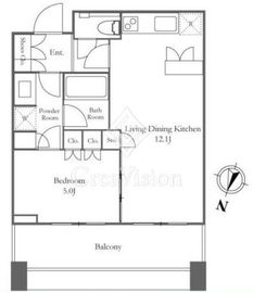 テラス渋谷美竹 4階 間取り図