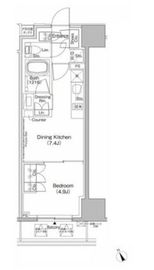 ザ・パークハビオ日本橋茅場町 206 間取り図