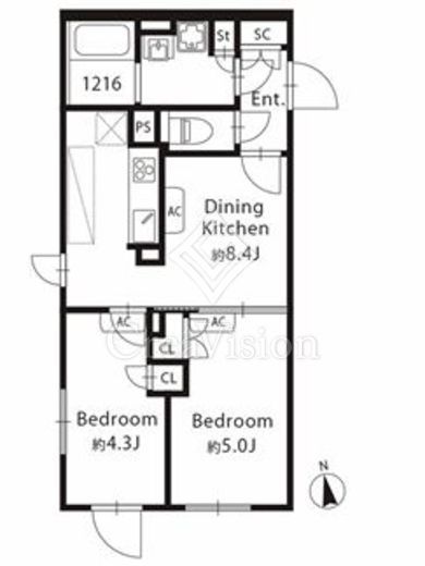 GRAN PASEO目黒西小山 (グランパセオ目黒西小山) 401 間取り図