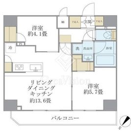 アジールコート町屋 1501 間取り図