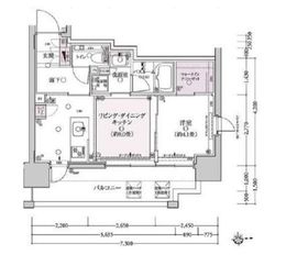 クリオラベルヴィ新御徒町 7階 間取り図
