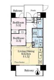 コスモヴィータ蒲田アイリススクエア 11階 間取り図