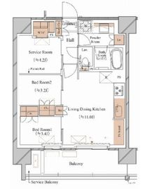 ブランシエスタ木場 1103 間取り図