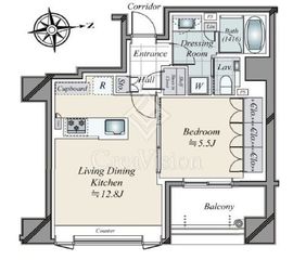シャリエ神宮外苑 2階 間取り図