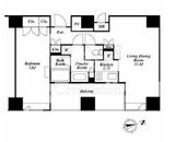 ザ・タワー芝浦 13階 間取り図