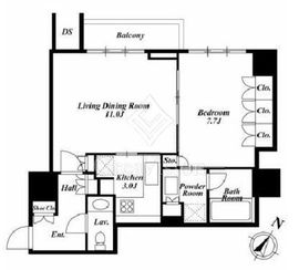 パークハウス赤坂氷川 7階 間取り図