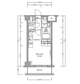 ディームス麻布狸穴町 108 間取り図