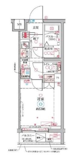 クレヴィスタ横浜大口 303 間取り図