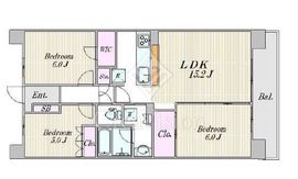 ザ・ガーデンズ東京王子 14階 間取り図