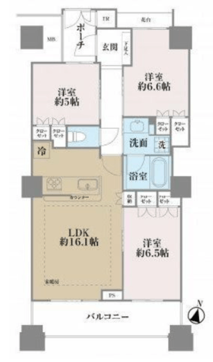 ヴィナシス金町タワーレジデンス 37階 間取り図