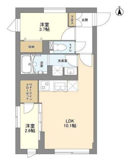 ウェルスクエア中野坂上Ⅱ 301 間取り図
