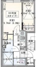 ラヴィエール秋葉原 201 間取り図