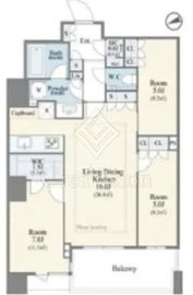 パークタワー勝どきミッド/サウス 28階 間取り図