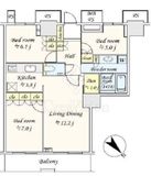 ザ・東京タワーズ シータワー 18階 間取り図