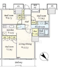 ザ・東京タワーズ シータワー 18階 間取り図