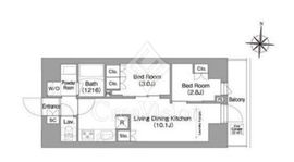 コンフォリア・リヴ南品川 404 間取り図
