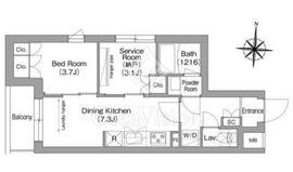 コンフォリア・リヴ南品川 418 間取り図