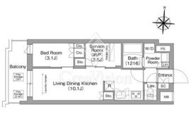 コンフォリア・リヴ南品川 421 間取り図