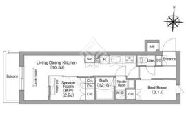 コンフォリア・リヴ南品川 422 間取り図