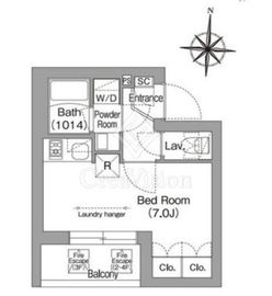 コンフォリア・リヴ南品川 423 間取り図