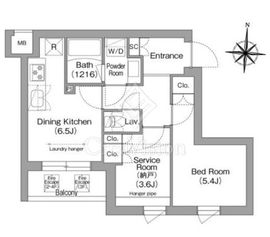 コンフォリア・リヴ南品川 425 間取り図