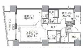 アクティ汐留 4111 間取り図