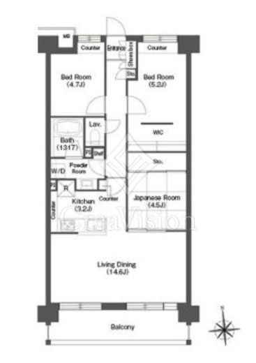 コンフォリア高島平 1-205 間取り図