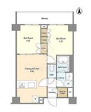 ディームス横濱神之木台 409 間取り図