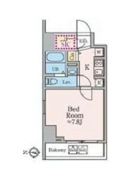 ドゥーエ西大島Ⅲ 1304 間取り図