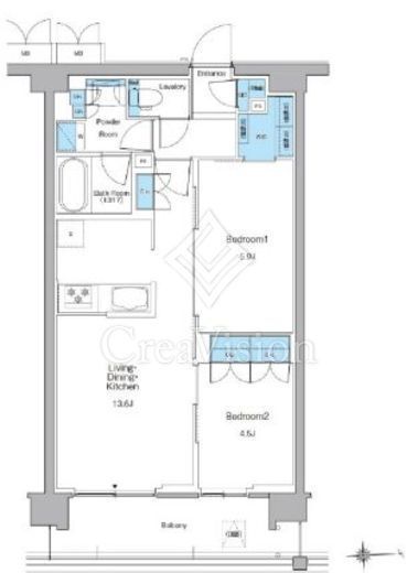 ルフォンプログレ高田馬場ノース 303 間取り図