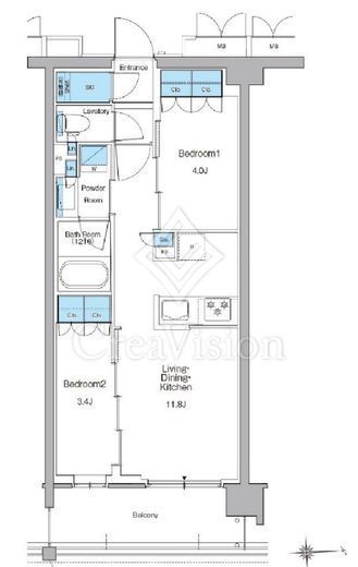 ルフォンプログレ高田馬場ノース 106 間取り図