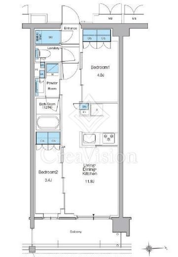 ルフォンプログレ高田馬場ノース 206 間取り図