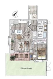 トゥールロワイヤルエルモア目黒 1階 間取り図