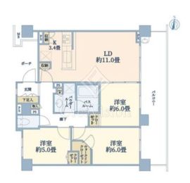 シティハウス横濱片倉町ステーションコート 4階 間取り図