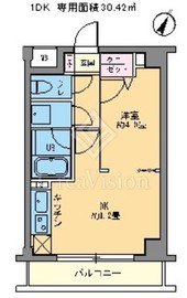 カスタリア千駄ヶ谷 202 間取り図