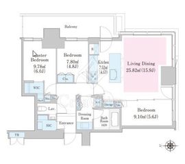 大崎ステーションレジデンス 33階 間取り図
