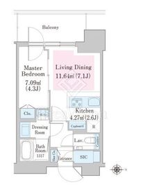 大崎ステーションレジデンス 27階 間取り図