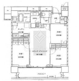 ザ・パークハウス晴海タワーズ ティアロレジデンス 33階 間取り図