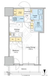 プラウドフラット四谷三丁目 807 間取り図
