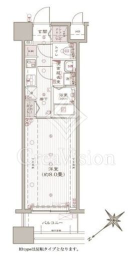 アヴァンティーク銀座2丁目 8階 間取り図