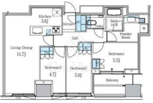 大崎ステーションレジデンス 30階 間取り図