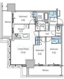 大崎ステーションレジデンス 19階 間取り図