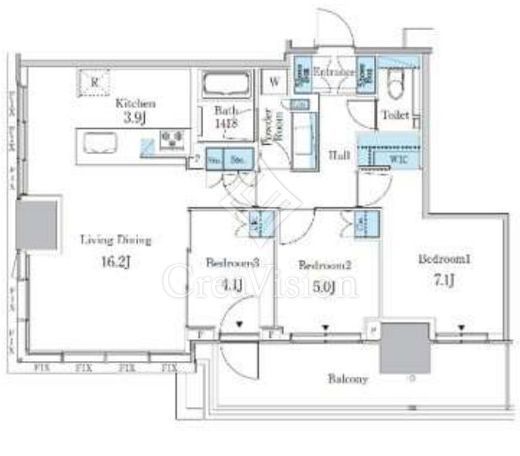 大崎ステーションレジデンス 30階 間取り図