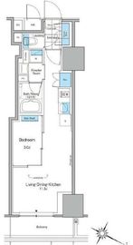 ルフォンプログレ北新宿 809 間取り図