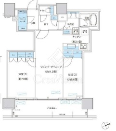 パークシティ柏の葉キャンパス ザ・ゲートタワー ウエスト 1612 間取り図